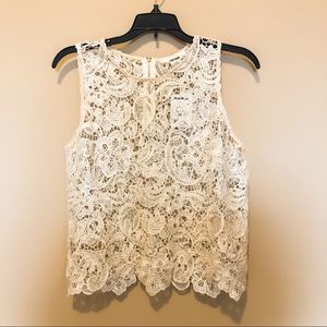 NWT Sans Souci tank top - size small - lace